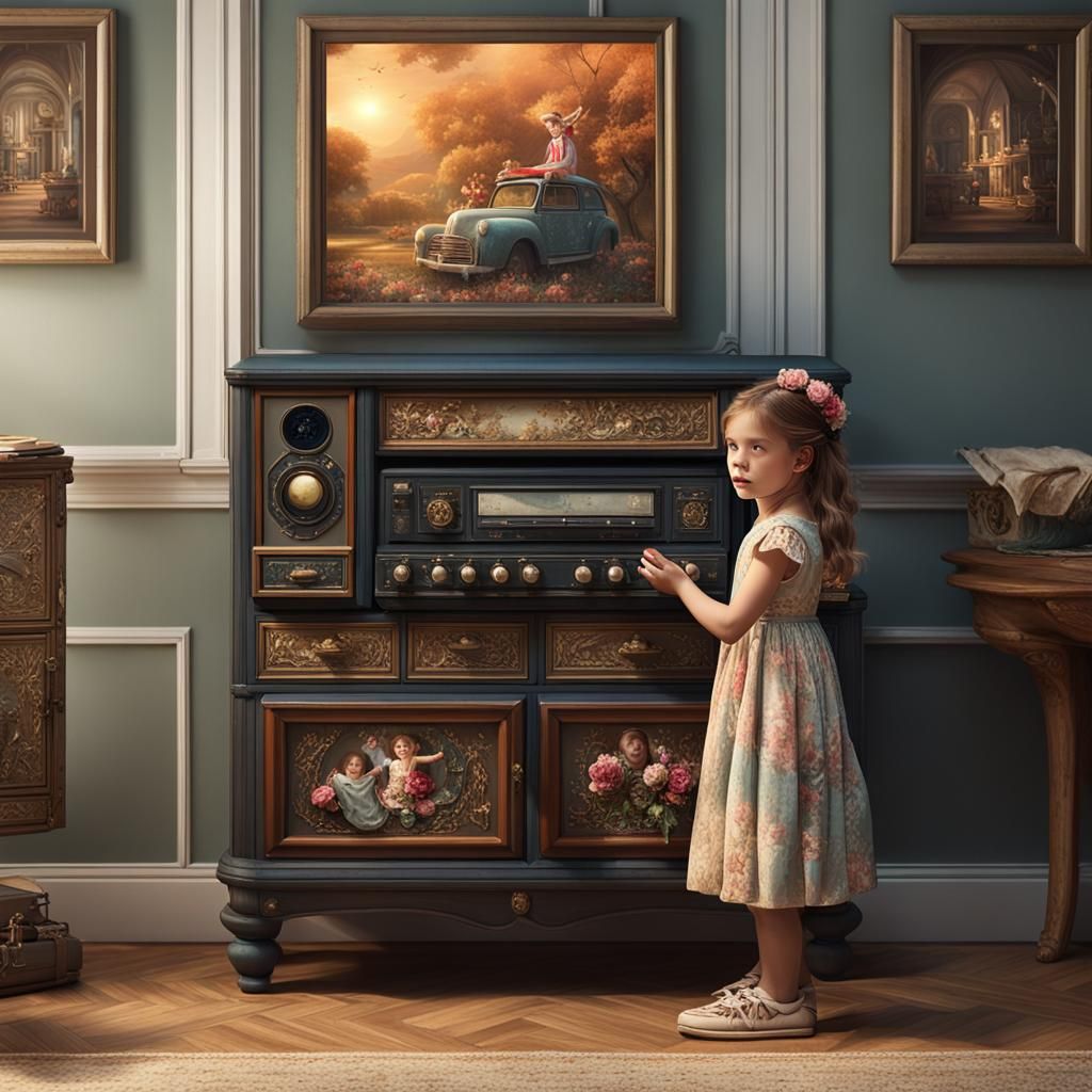 Little Girl in Dress: Fantasy Concept Art