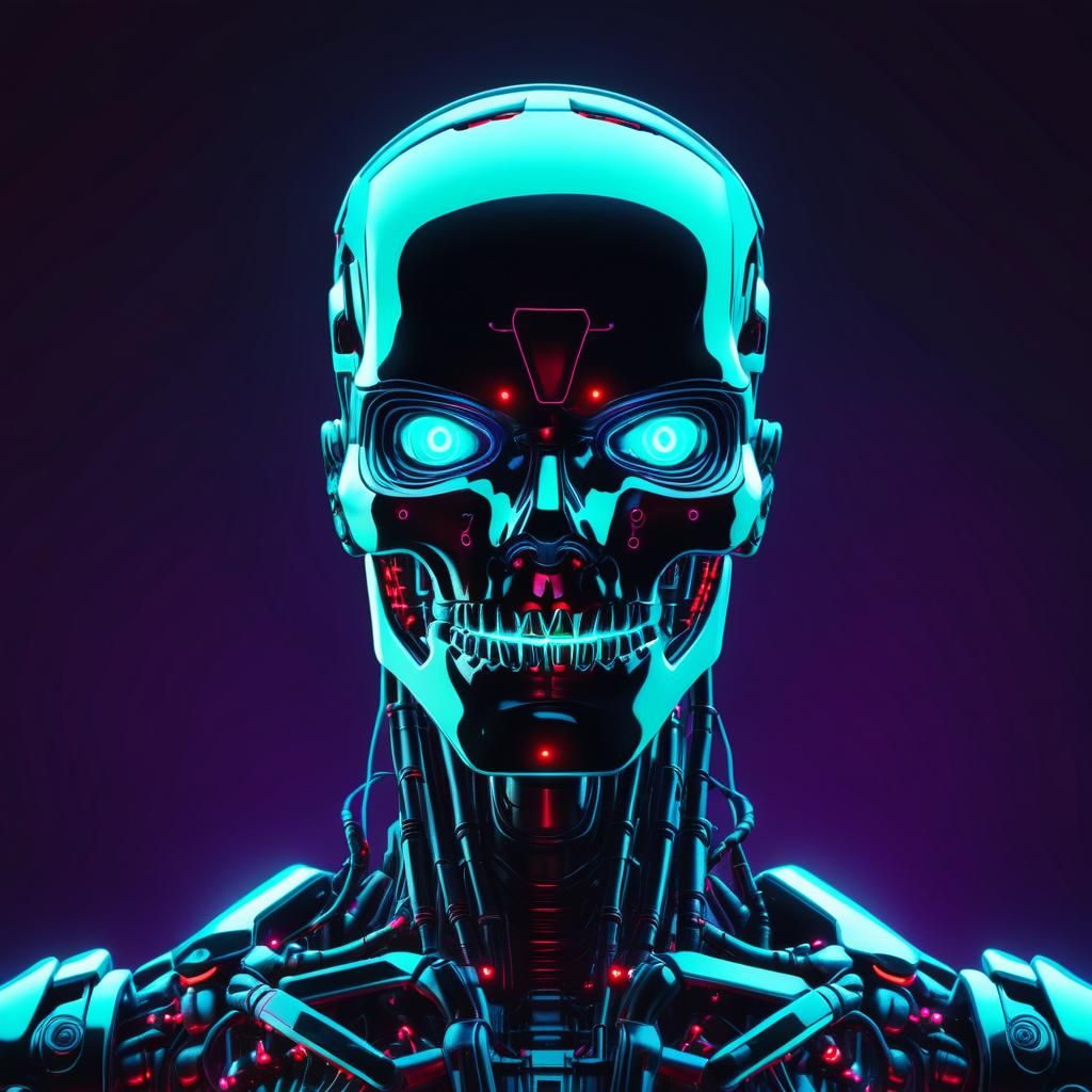 Possessed AI in Neon Cyberpunk Style