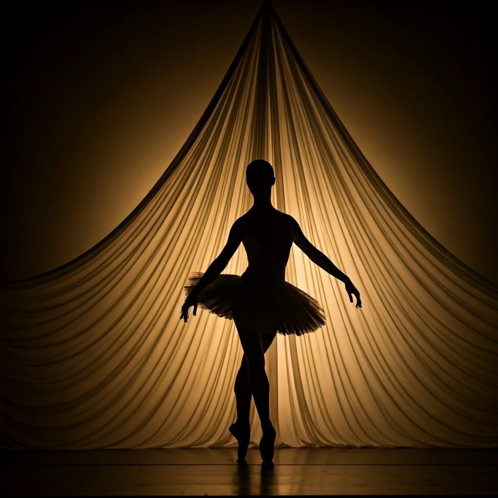 Ballerina Silhouettes in Ethereal Glow