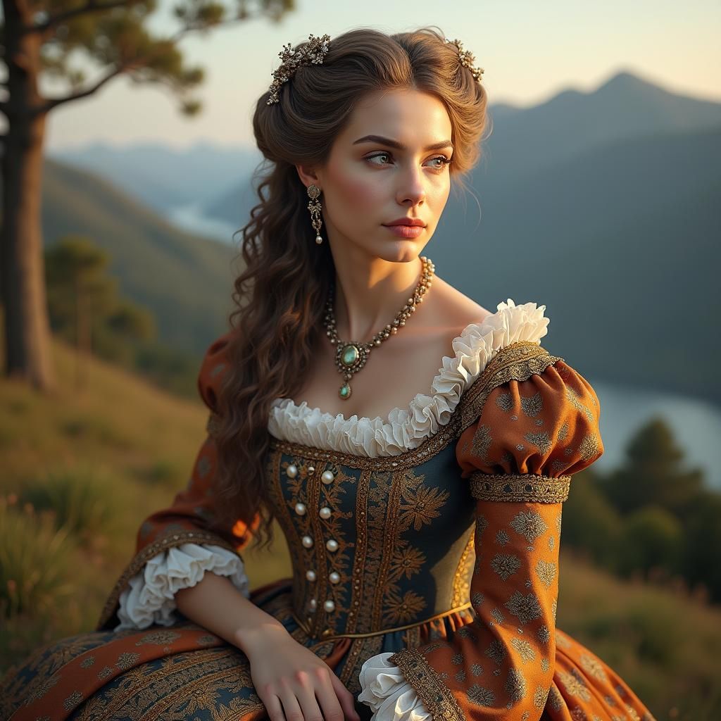 Regal Norwegian Woman in Dutch Golden Age Portrait