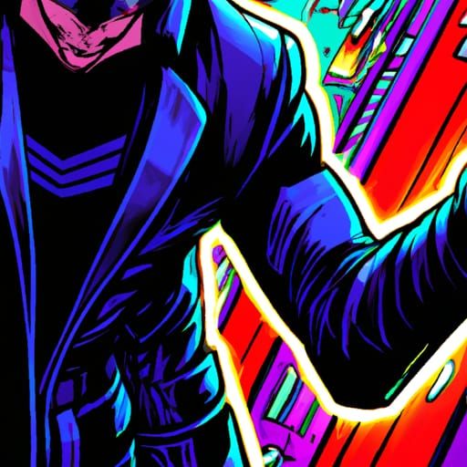 Mr. Wrong: Hyperdetailed Comic Book Cover in Cyberpunk Style