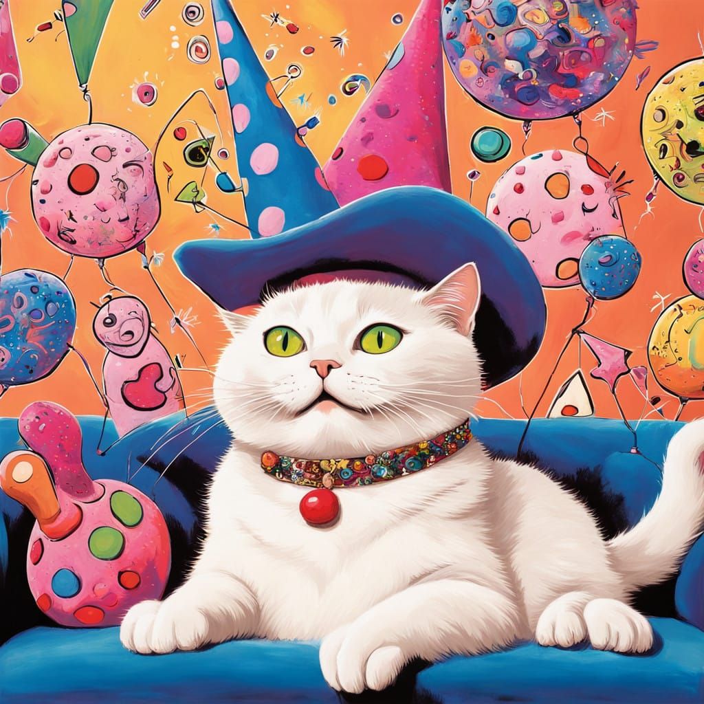 Happy Cat Celebrates New Year in Vibrant Party Scene