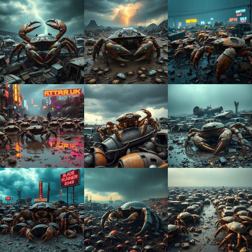 Giant Hermit Crabs Dominate a Post-Apocalyptic Junkyard