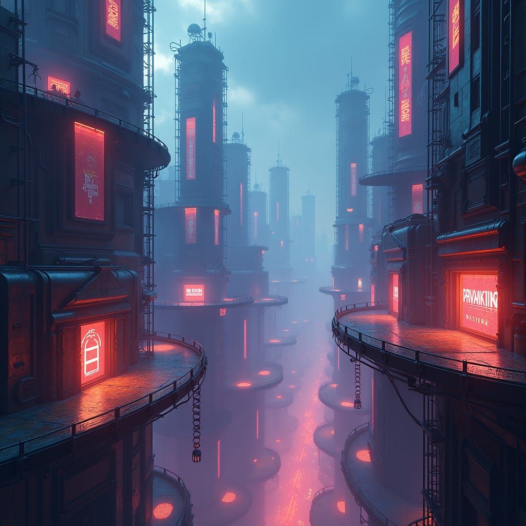 Neon Marketing Channels in Mystical Metropolis