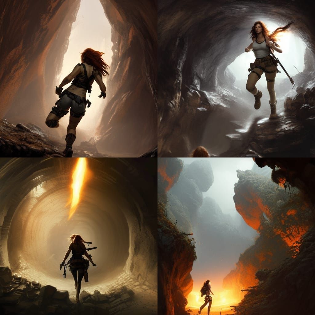 Adventurer Walks Through Portal: Dark Fantasy Concept Art