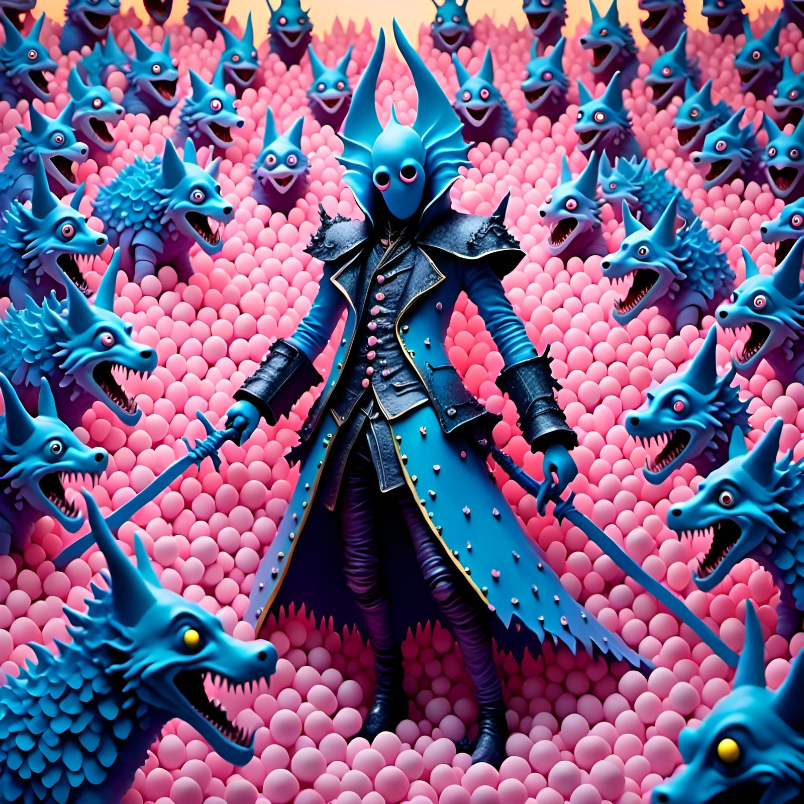 Pastel Assassins in Horror Style