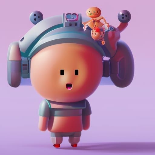 Cute Tamagotchi Chibi Girl Concept Art