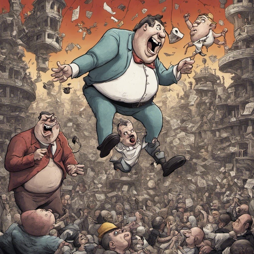 Cartoon Puppet Master in Detailed Matte Painting