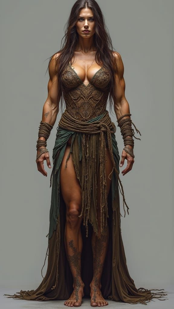 Earthy High Priestess Warrior Woman