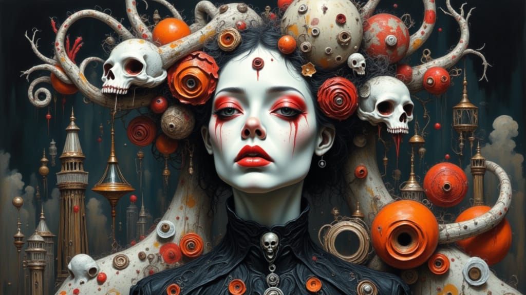 Surreal Dreamlike Figure Portrait in Concept Art Style