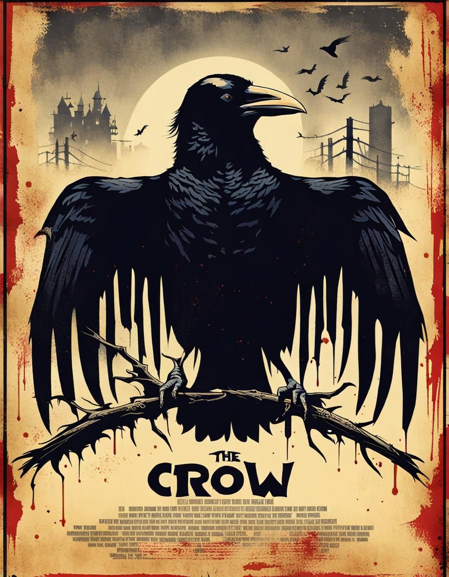 Retro Horror Movie Poster: The Crow