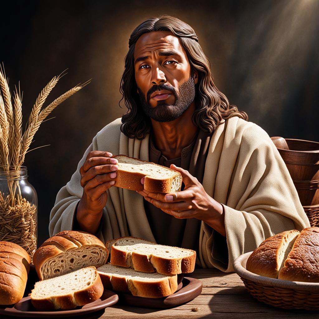 Jesus Breaks Bread: A Biblical Scene in Hyperrealism