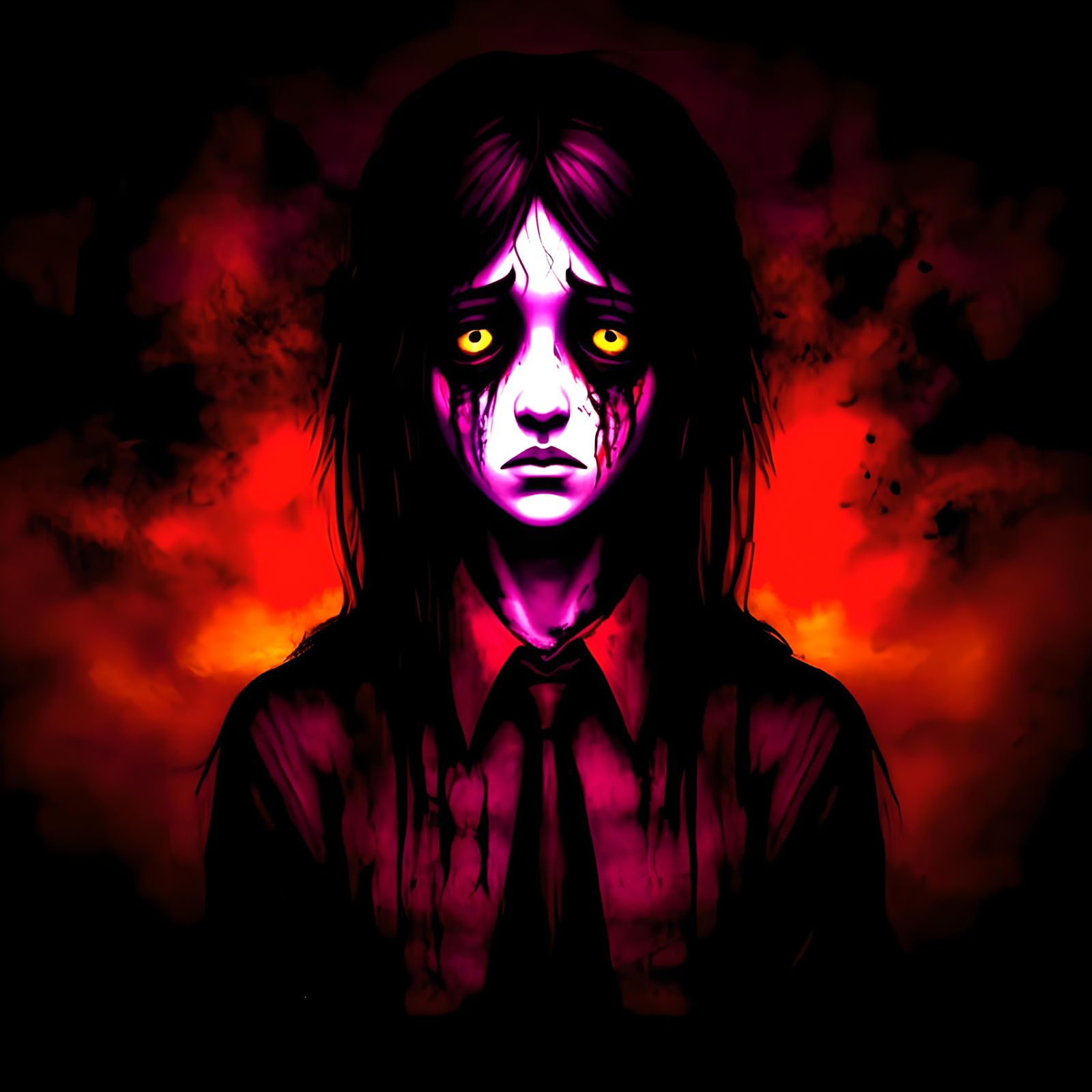 Disturbing Sad Colors Abstract Composition