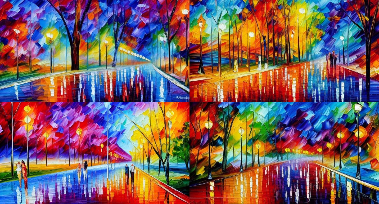 Interstate Love Song: Neo-Impressionist Impasto Oil Painting