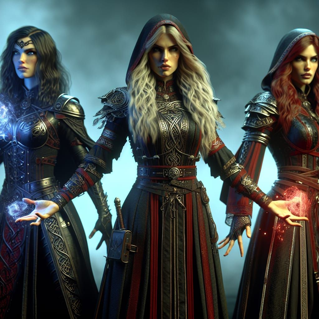 The Three Morrigan Concept Art