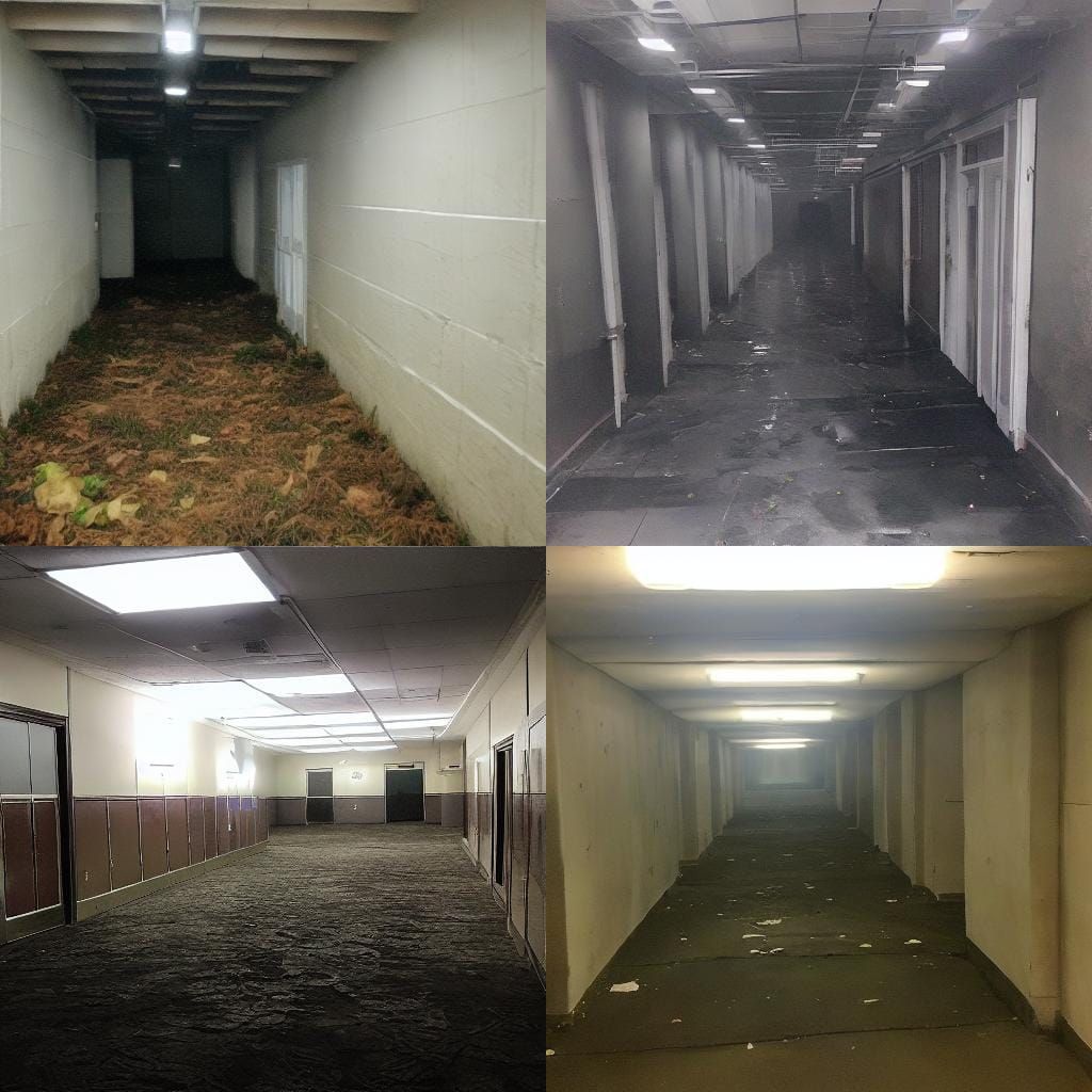 Eerie Dark Neighborhood in Liminal Space Photo