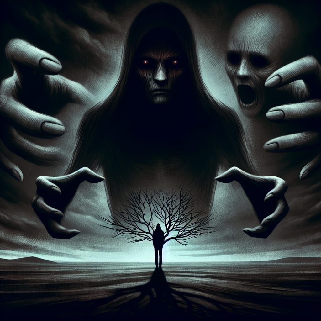 Dark Personifications of Fear, Loneliness, and Hopelessness