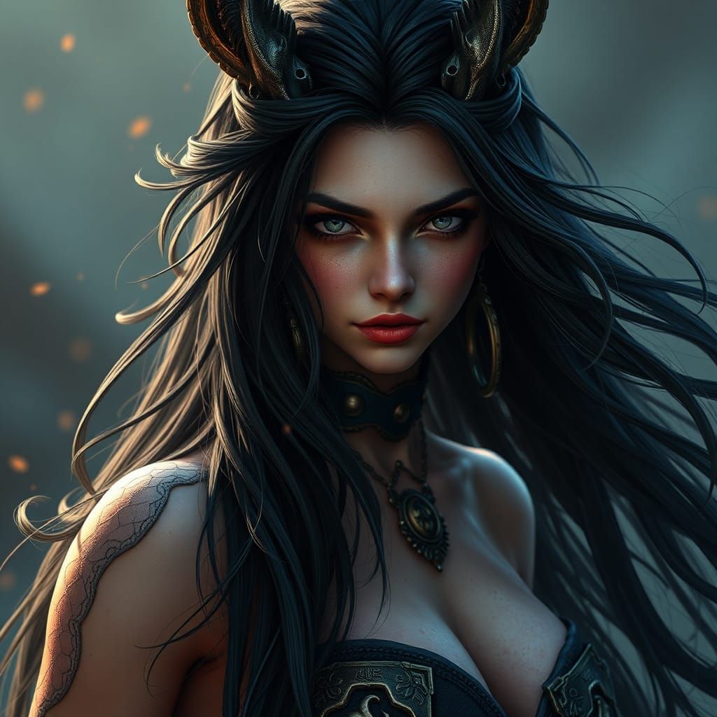 Fantasy Centaur Woman in Detailed Matte Painting