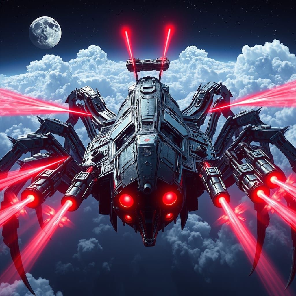 Gargantuan Alien Battleship Attacks Earth