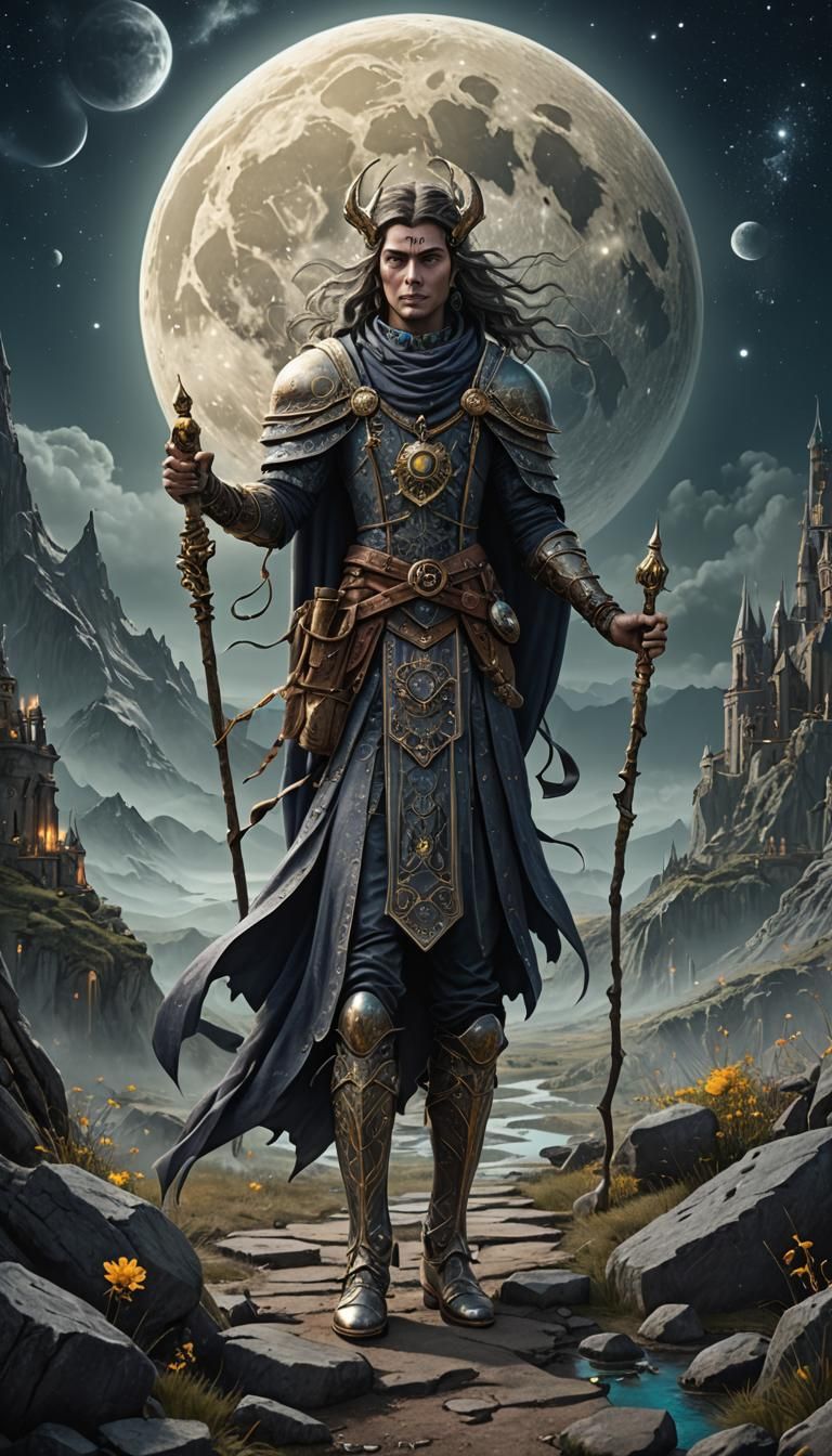 The Moon Tarot Card: Fantasy Concept Art