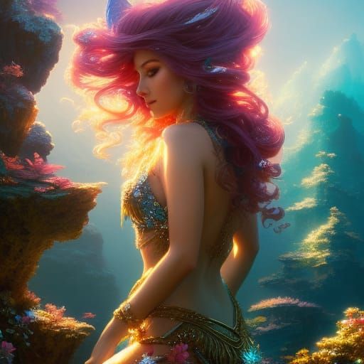 Enchanting Mermaid Portrait in Ethereal Fantasy Style