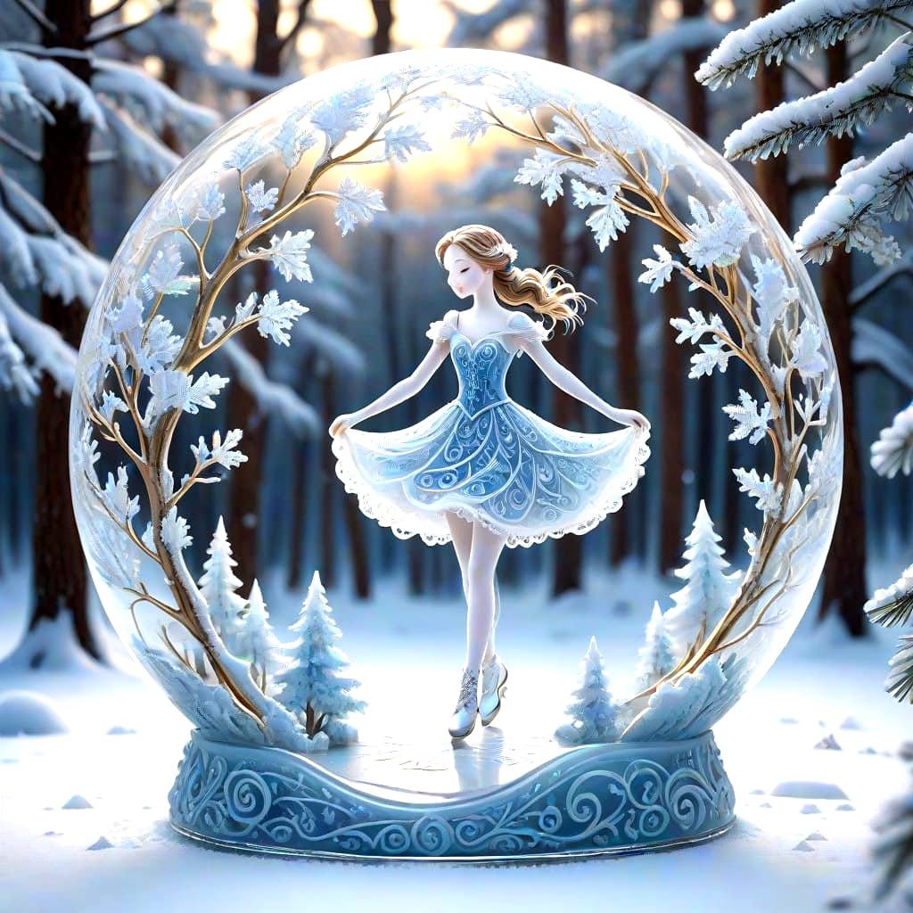 Winter Wonderland in Delicate Rose Petal Form