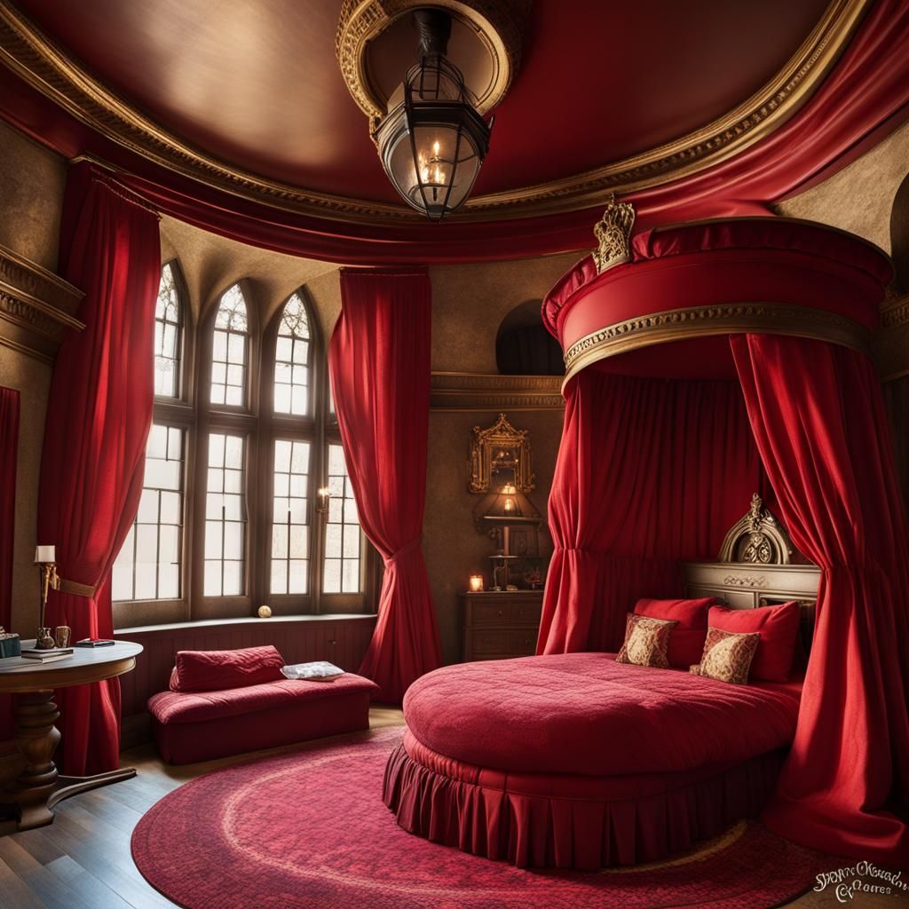 Gryffindor Girls Room in Rococo Style