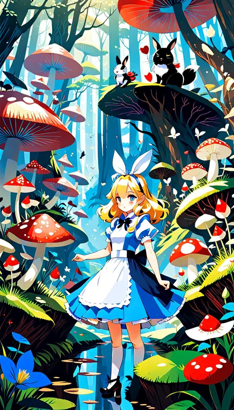 Alice in Wonderland Shonen Manga Hypermaximalism
