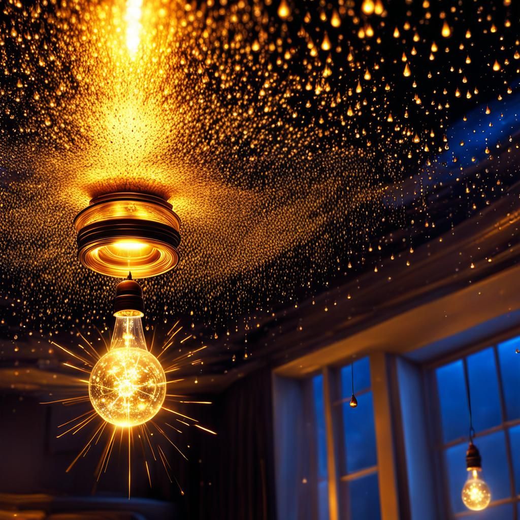 Golden Goo Falls: A Maximalist Digital Painting