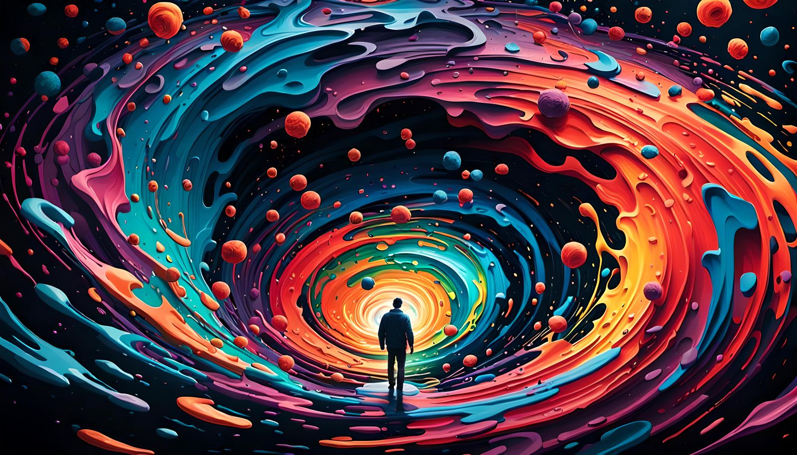 Scary Abstract Liminal Space in Surrealist Style