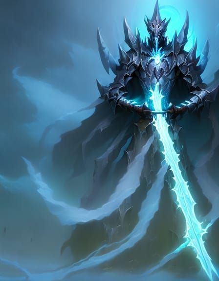 Detailed Ice Wraith Elemental Card Illustration