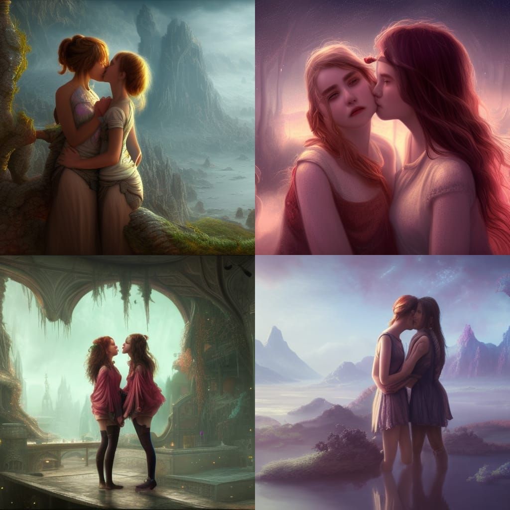 Secret Kiss: Fantasy Concept Art in 8K