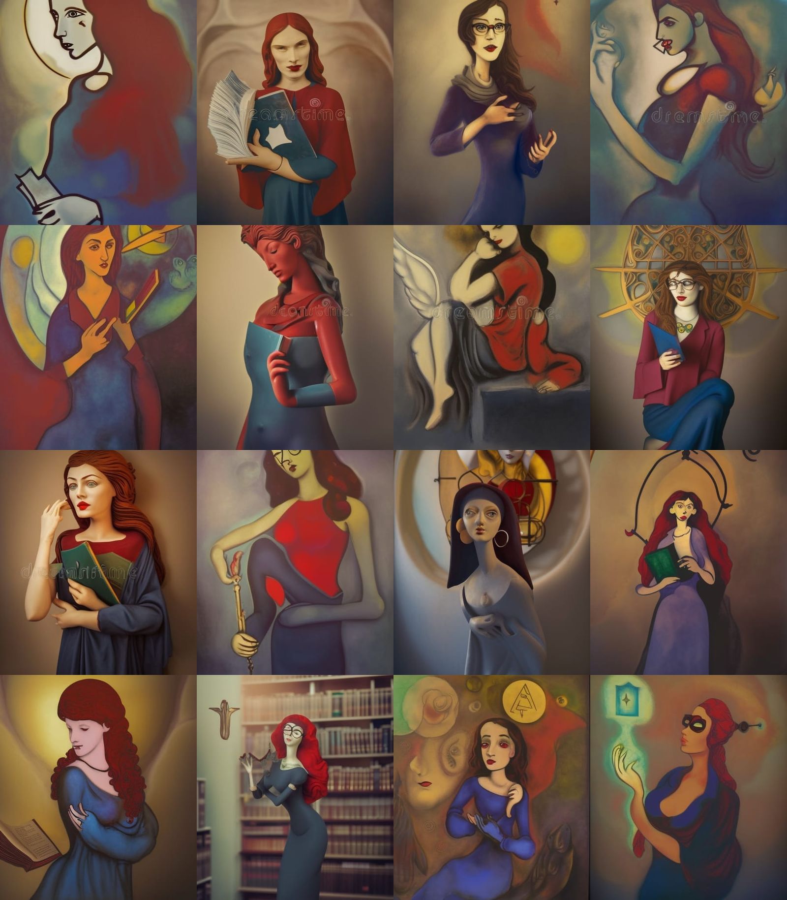 Occult Librarian in Socialist Realism Style