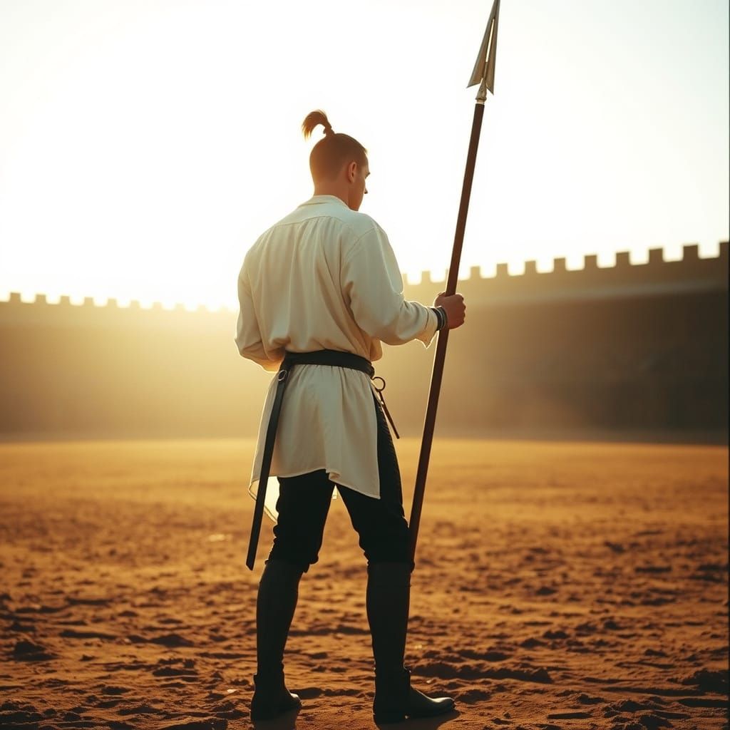 Epic Medieval Jousting Scene in Cinematic Film Style