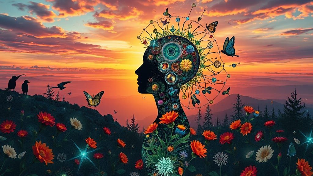 Surreal Visions of Self-Discovery in Bio Art Style