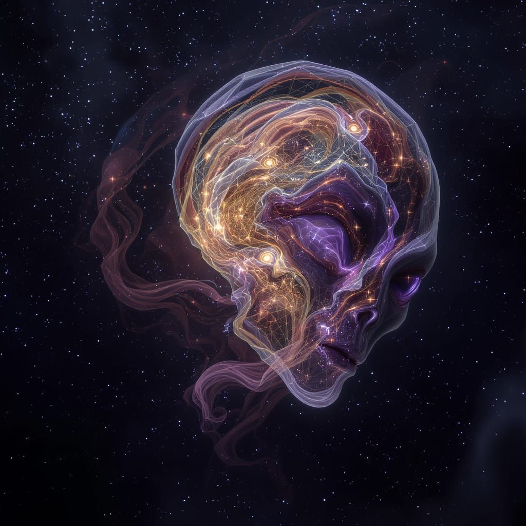 Ethereal Alien Entity of Cosmic Dust and Nebulae