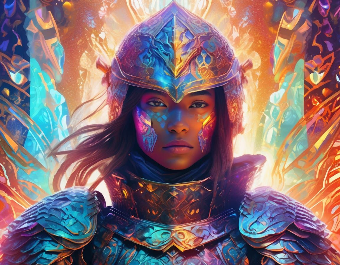 Kaleidoscopic Knightess in Mystic Armor