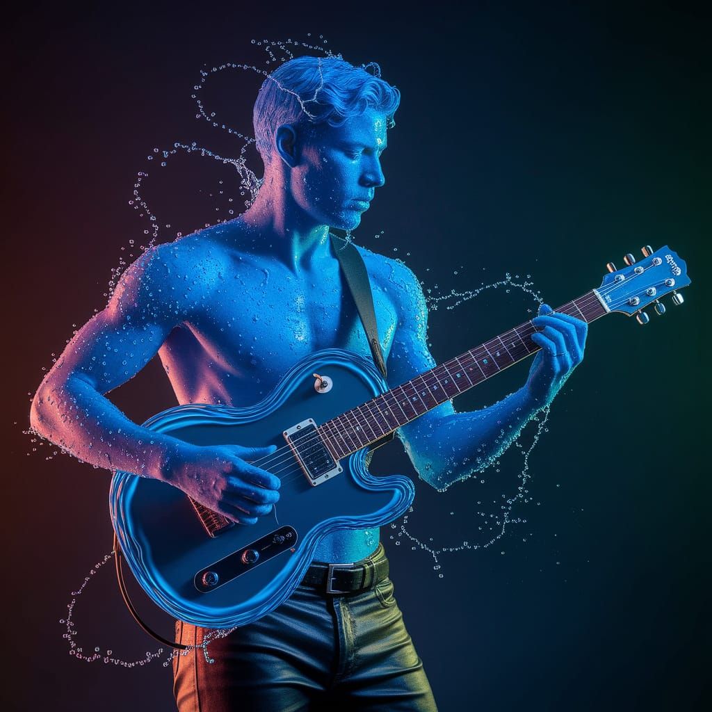 Man Made of Water Plays Rippling Wave Guitar