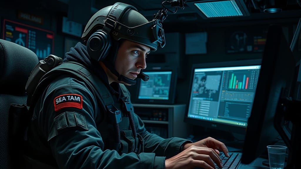 Navy SEAL Intelligence Analyst in Detailed Realism Style