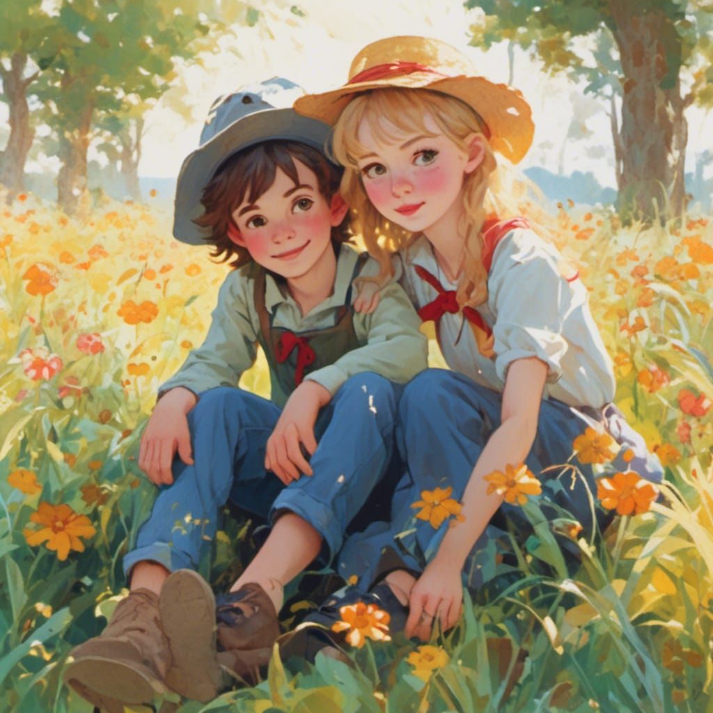 Tom Sawyer and Becky Thatcher in Unreal Style