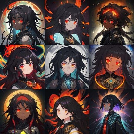 Surreal Afro Goddess Radiates Celestial Power