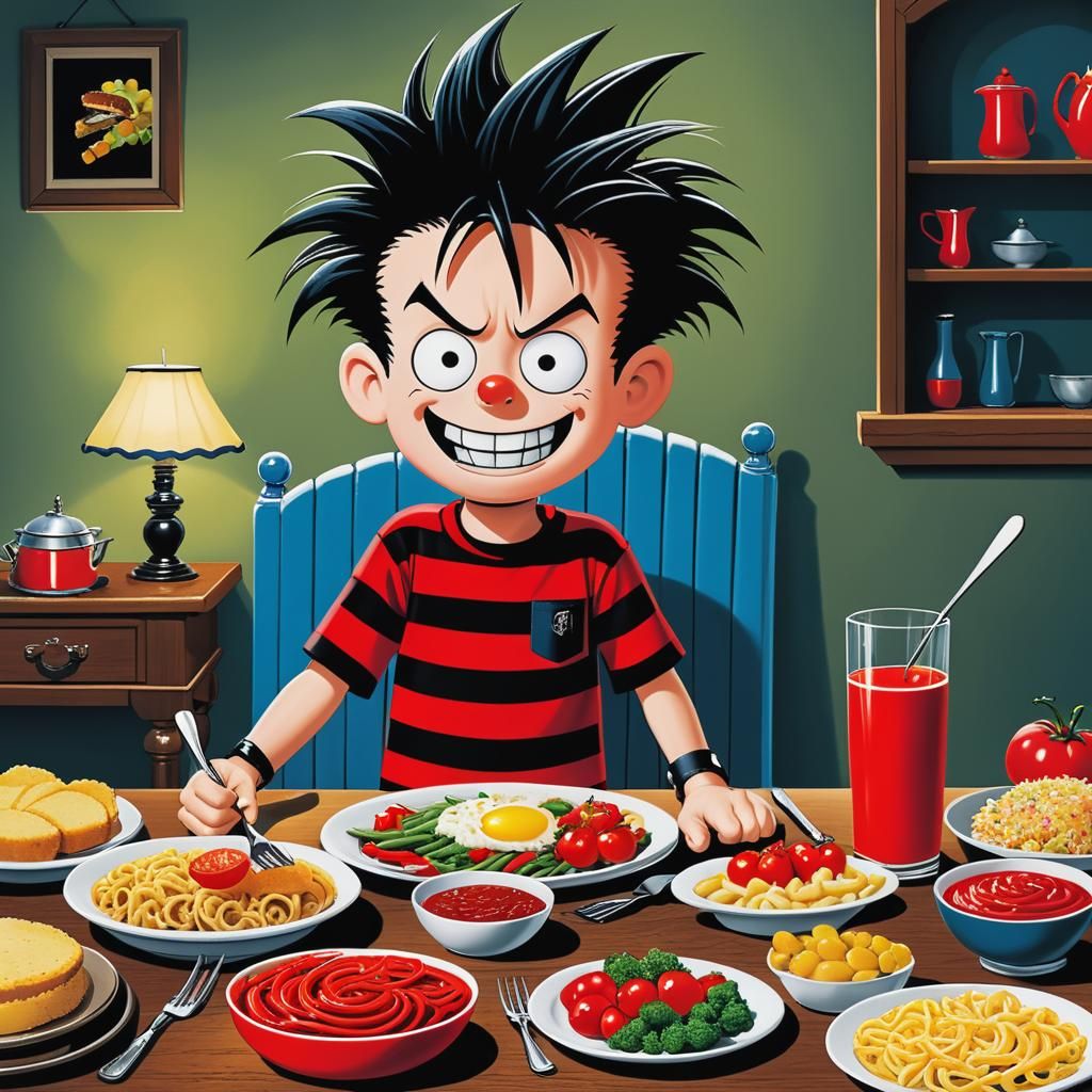 Dennis the Menace at Dinner
