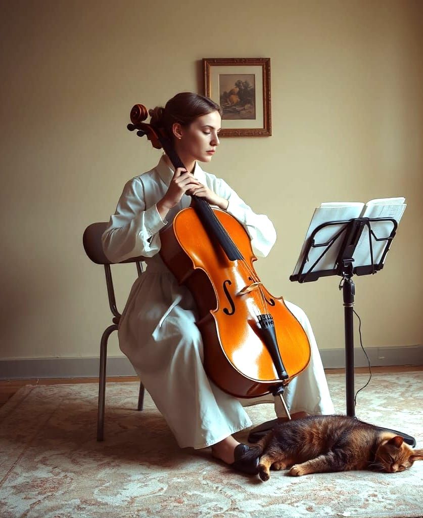 A Cellist Reflects on Her Music, Surrounded by Serenity