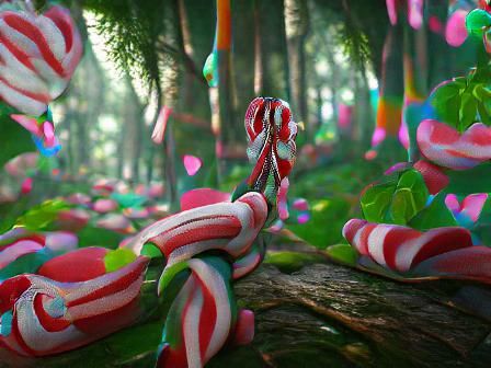 Magical Candy Cane Forest Wonderland