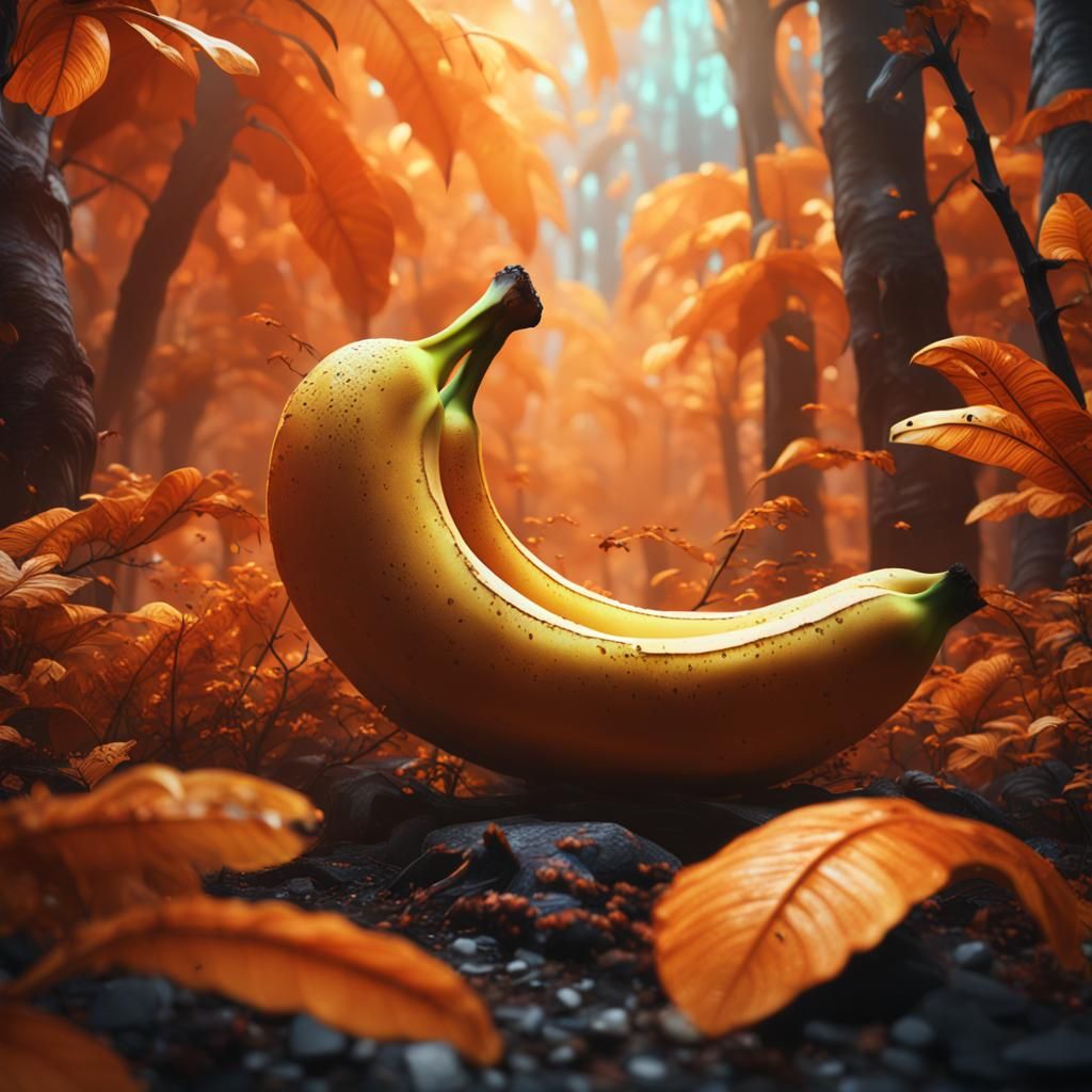 Magical Banana in Mystical Orange Forest