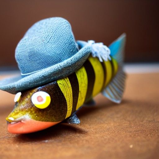 Fish-Man Hybrid with Hat