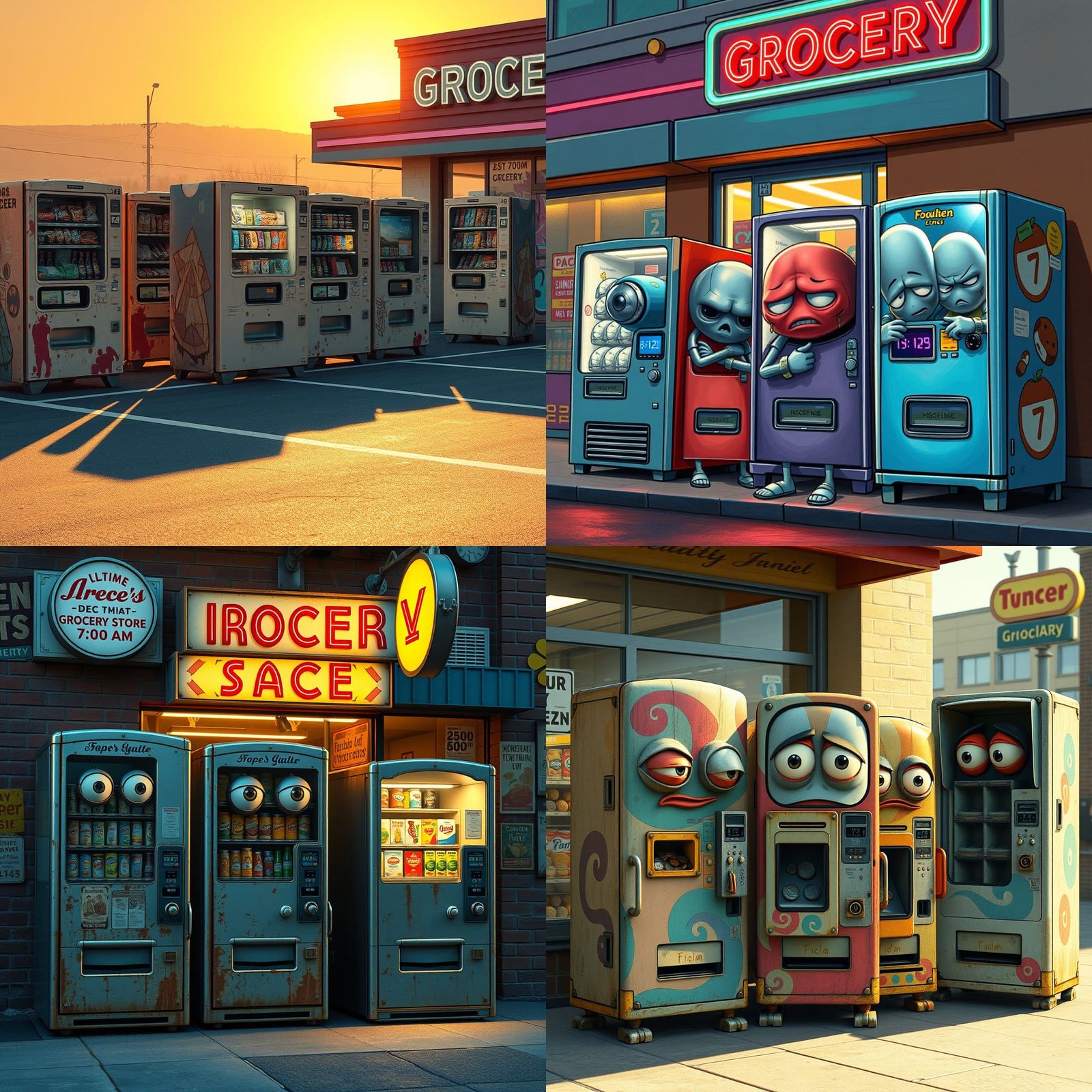Pixar Style Vending Machines Await Store Opening