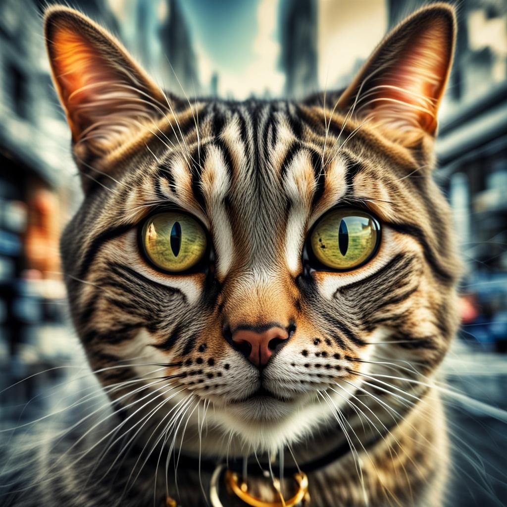 Cat's Eye View: Hyperrealistic Distorted World