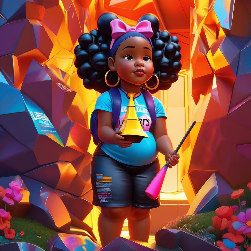 Girl Visits MLK Memorial as 3D Digital Graffiti Art