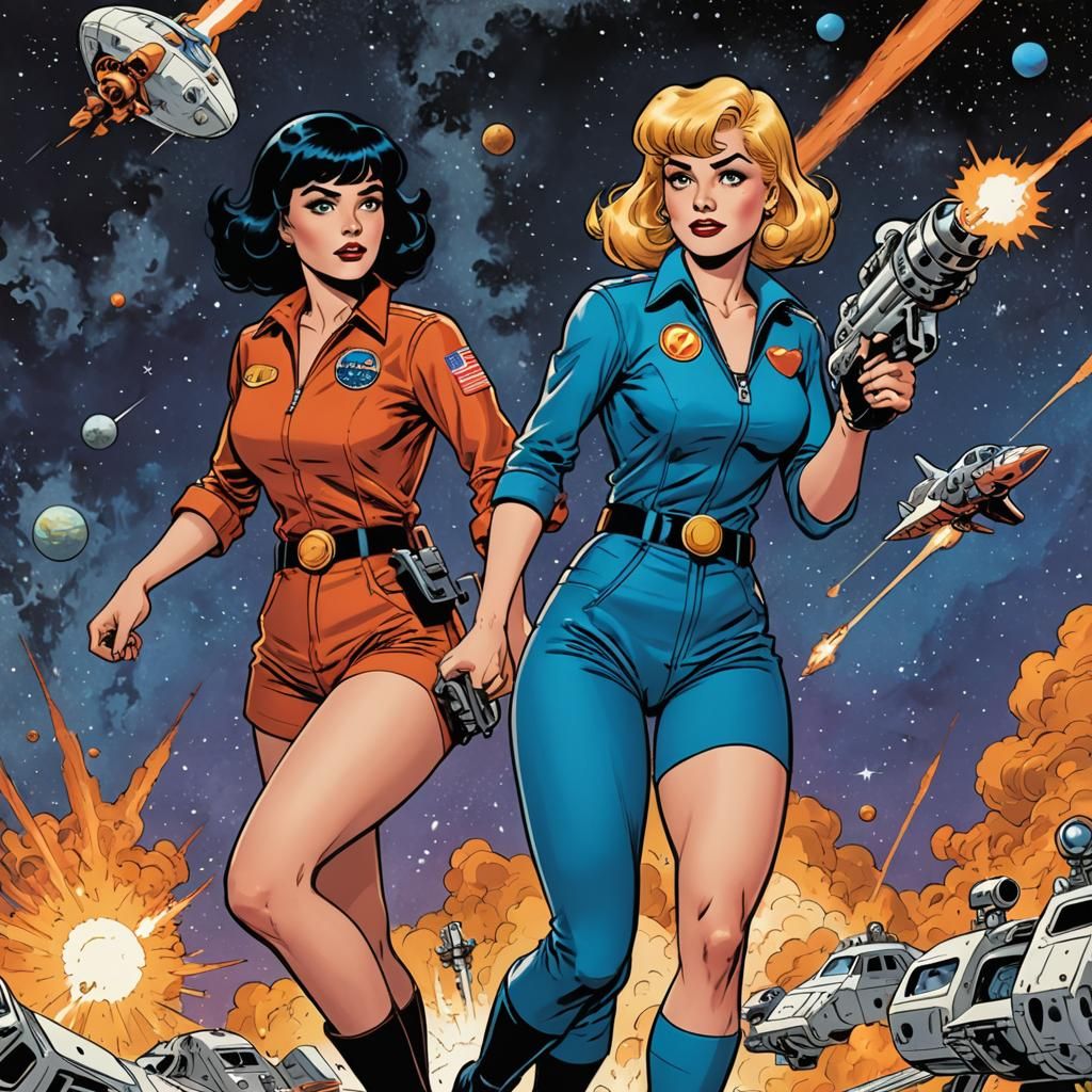 Heroic Women in Space Adventure, Comic Book Style